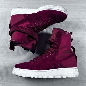 Nike Air SF AF1 Red Crush Women's Size 9.5 Burgundy Casual Sneakers 857872-601